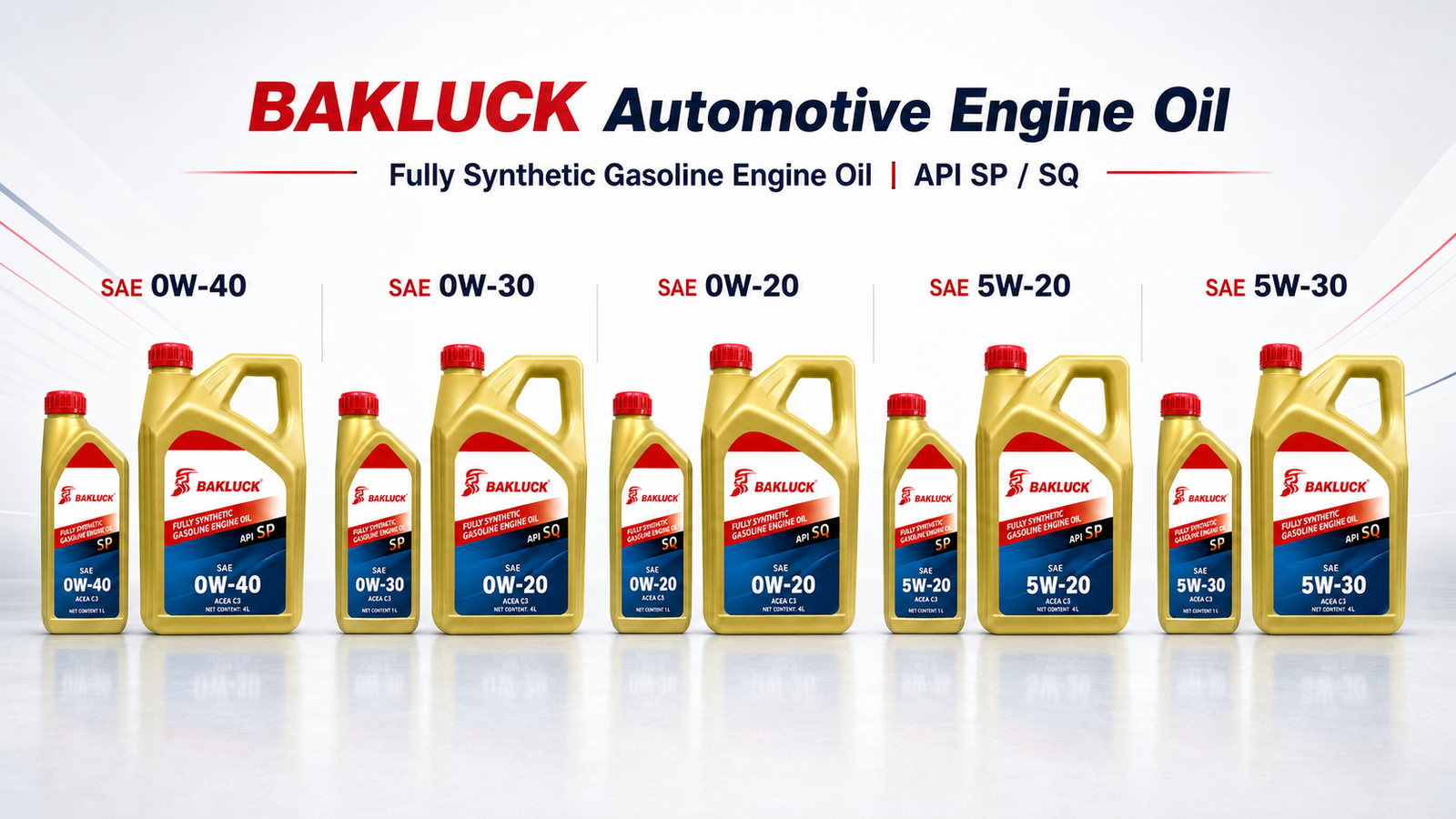BAKLUCK automotive engine oil SAE 0W-40 0W-30 0W-20 5W-20 5W-30