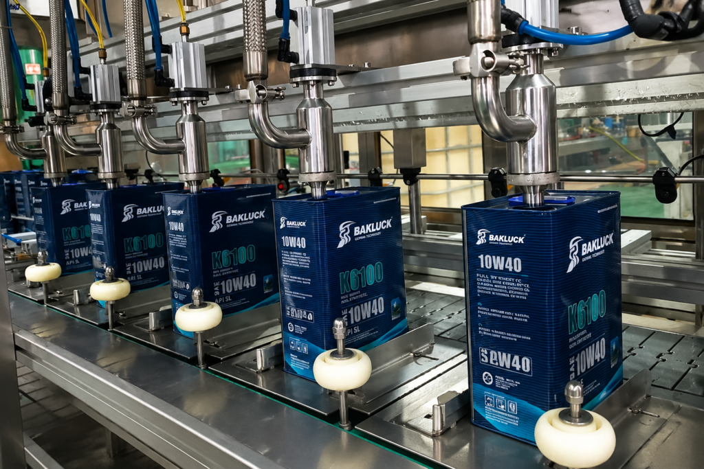 BAKLUCK OEM lubricant manufacturing factory production line for engine oil filling