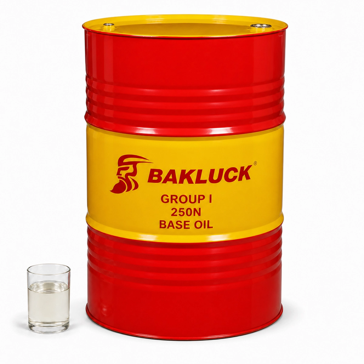 bakluck group i 250n base oil 200l 01 Group I 250N Base Oil steel drum front view