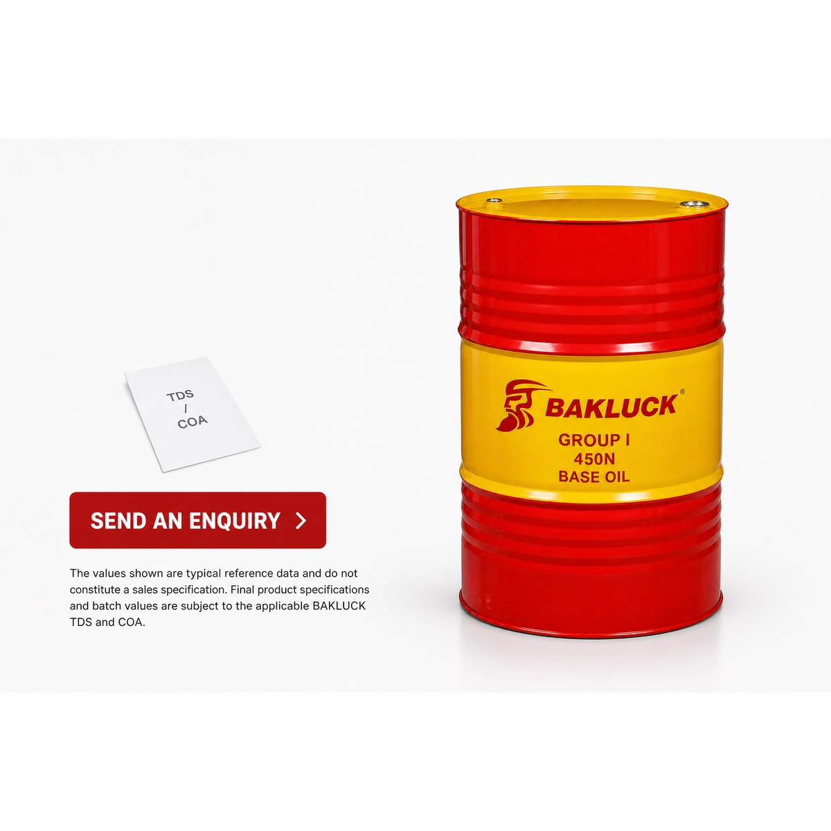 bakluck group i 450n base oil 200l 05 Group I 450N Base Oil technical documents enquiry