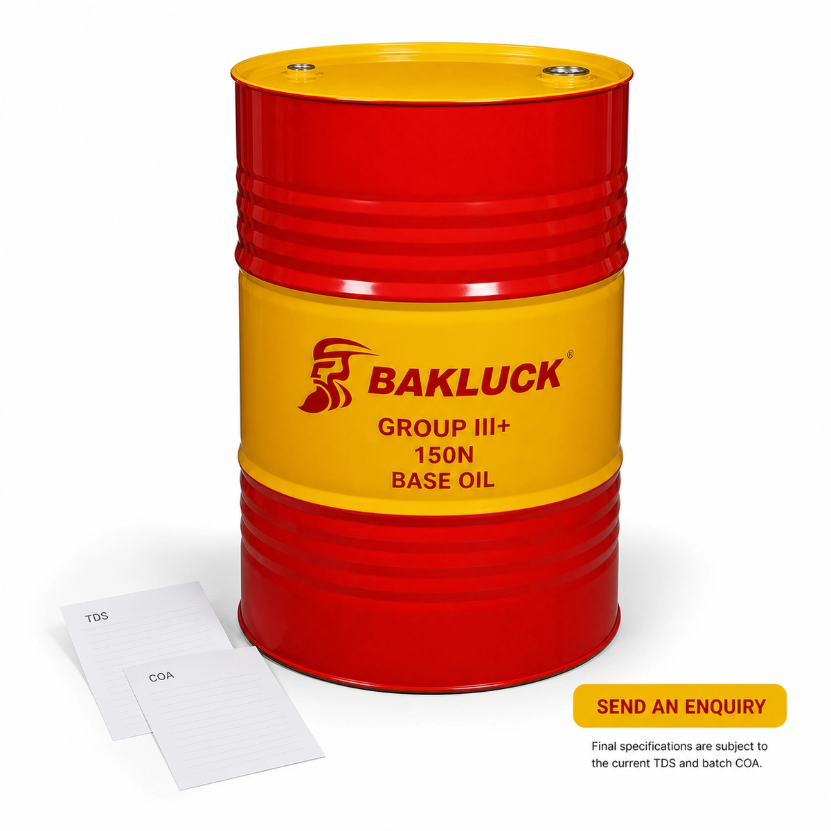 bakluck group iii plus 150n base oil 200l 05 Group III+ 150N Base Oil technical documents enquiry