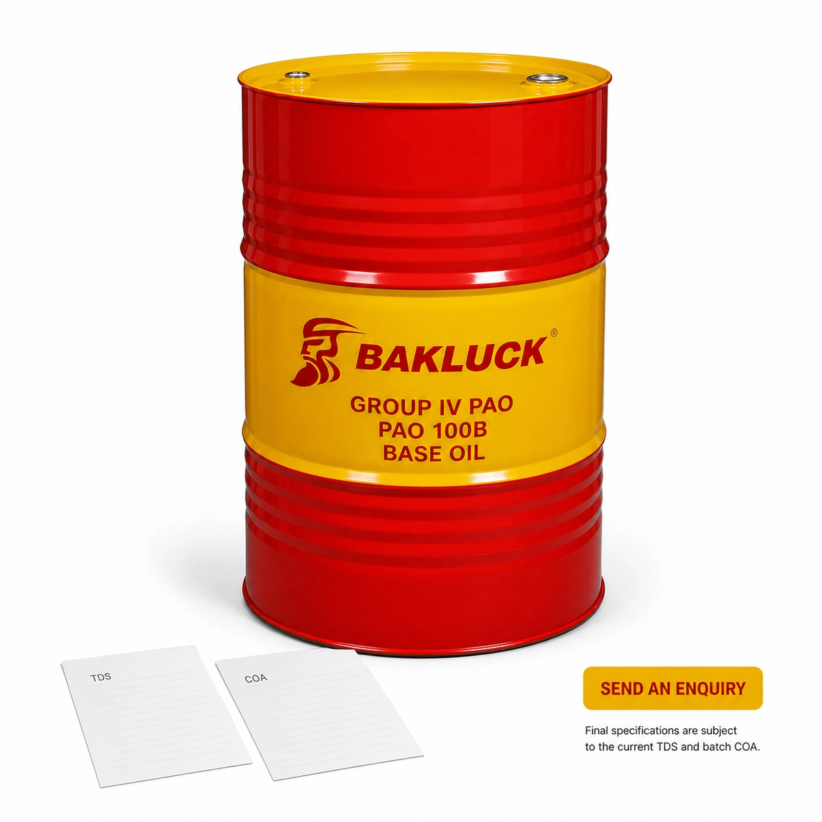 bakluck pao 100b base oil 200l 05 PAO 100B technical documents enquiry