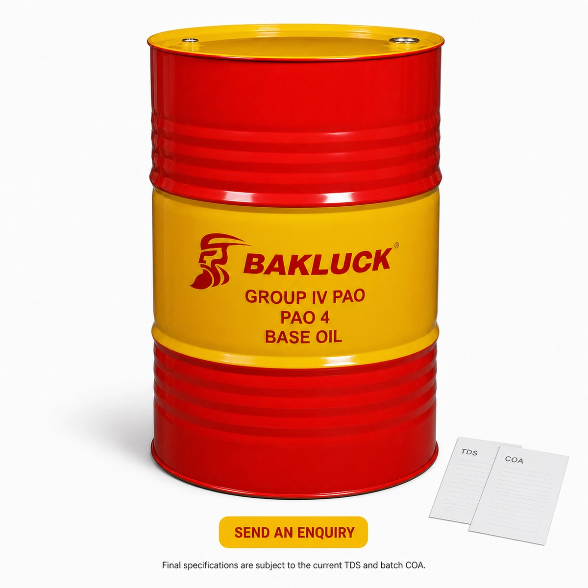 bakluck pao 4 base oil 200l 05 PAO 4 technical documents enquiry
