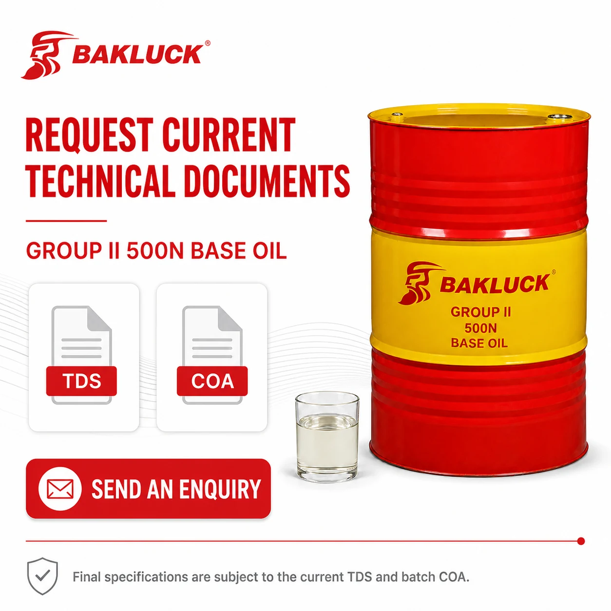 group ii 500n 05 Group II 500N Base Oil technical documents enquiry